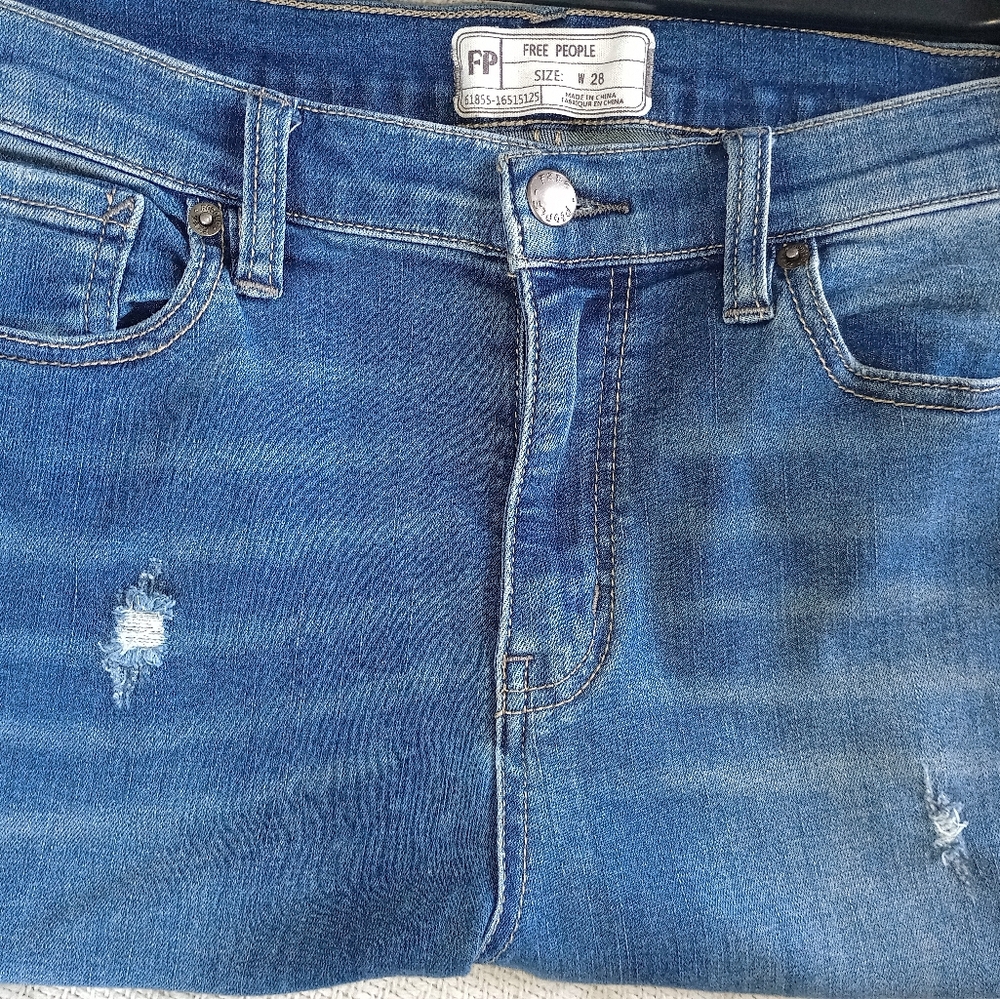 Free People Great Heights Frayed Skinny Jeans - Picture 5 of 14